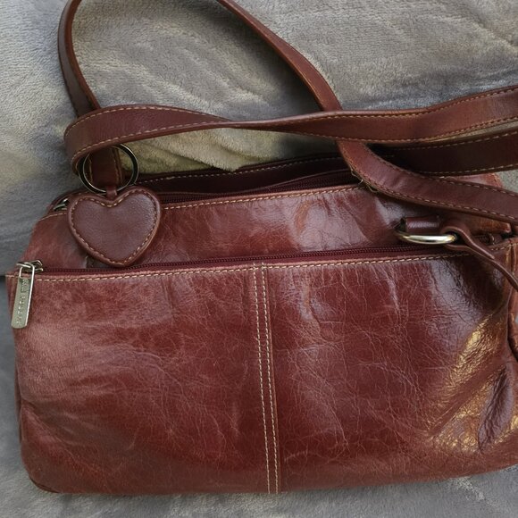 Kim Roger Shoulder/Crossbody Faux Leather Burgandy Purse - Picture 1 of 8